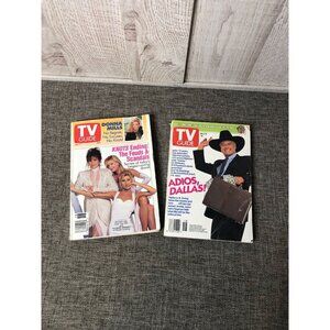 TV Guides May 1-7 1993 May 4-10 1991 Adios Dallas & Knots Ending Lot of 2